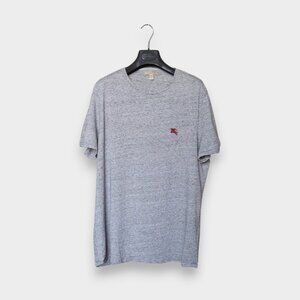Burberry Brit Gray Short Sleeve T shirt Men's Cotton Top Size XL